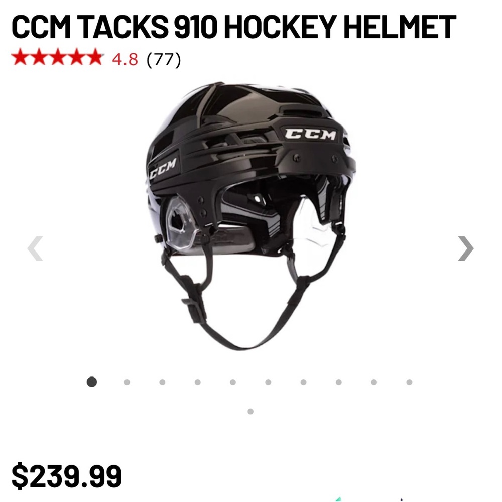 CCM tacks 910 hockey helmet